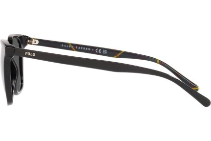 Okulary przeciwsłoneczne Polo Ralph Lauren PH4187 500187 Kwadratowe Czarne