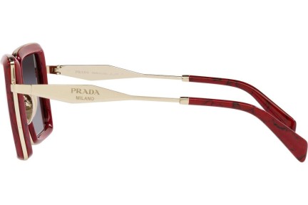Okulary przeciwsłoneczne Prada PR55ZS 15D09S Kwadratowe Czerwone