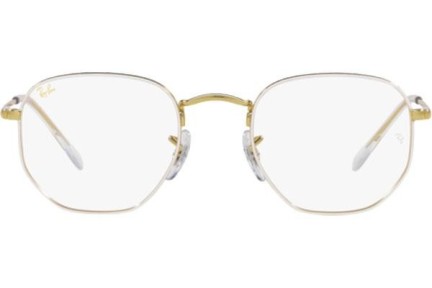 Okulary korekcyjne Ray-Ban Hexagonal RX6448 3104 Kwadratowe Złote