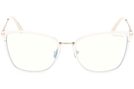 Ochelari Tom Ford FT5839-B 025 Cat Eye Albi