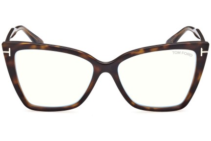 Okulary korekcyjne Tom Ford FT5844-B 052 Kocie oczy Havana