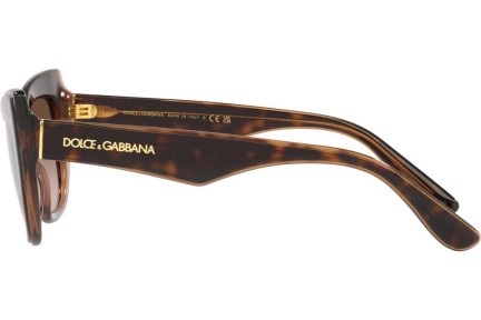 Okulary przeciwsłoneczne Dolce & Gabbana DG4417 325613 Kocie oczy Havana