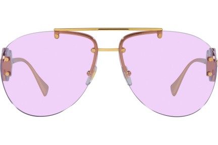 Okulary przeciwsłoneczne Versace Double Medusa Aviator VE2250 14871A Pilotki (Aviator) Złote
