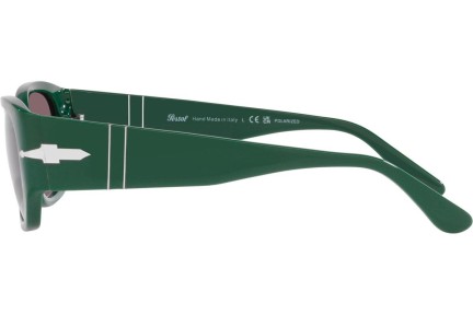 Okulary przeciwsłoneczne Persol PO3307S 1171AF Polarized Prostokątne Zielone