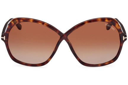 Ochelari de soare Tom Ford FT1013 52F Cat Eye Havana