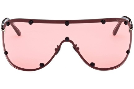 Okulary przeciwsłoneczne Tom Ford FT1043 02S Pojedyncze | Shield Czarne