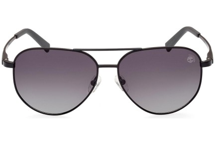 Okulary przeciwsłoneczne Timberland TB9304 02D Polarized Pilotki (Aviator) Czarne