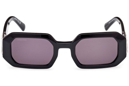 Okulary przeciwsłoneczne Swarovski SK0387 01A Prostokątne Czarne