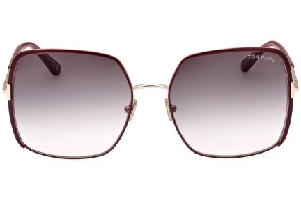 Ochelari de soare Tom Ford FT1006 69W Cat Eye Roșii