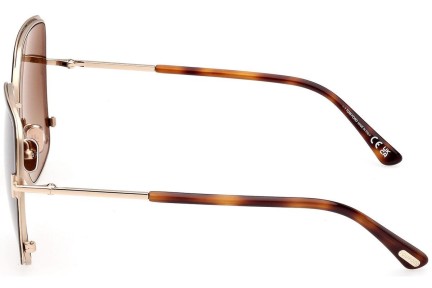 Ochelari de soare Tom Ford FT1006 48F Cat Eye Maro