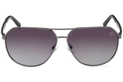 Okulary przeciwsłoneczne Timberland TB9298 06D Polarized Pilotki (Aviator) Srebrne