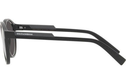Okulary przeciwsłoneczne Dolce & Gabbana DG6180 252587 Okrągłe Czarne