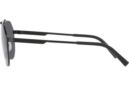 Okulary przeciwsłoneczne Dolce & Gabbana DG2288 110681 Polarized Pilotki (Aviator) Czarne