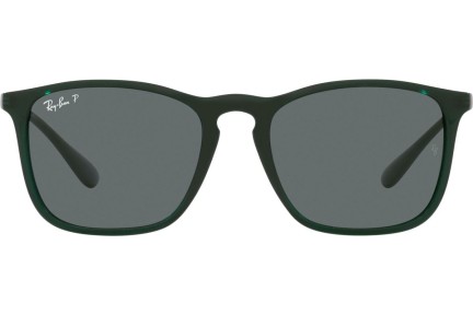Okulary przeciwsłoneczne Ray-Ban Chris RB4187 666381 Polarized Kwadratowe Zielone
