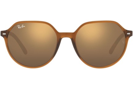 Okulary przeciwsłoneczne Ray-Ban Thalia RB2195 663693 Okrągłe Brązowe