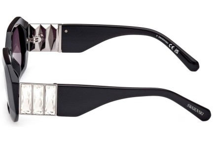Okulary przeciwsłoneczne Swarovski SK0387 01A Prostokątne Czarne