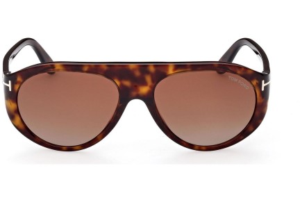 Okulary przeciwsłoneczne Tom Ford FT1001 52F Pilotki (Aviator) Havana