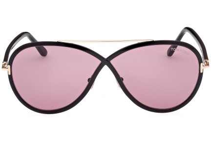 Okulary przeciwsłoneczne Tom Ford FT1007 01Y Okrągłe Czarne