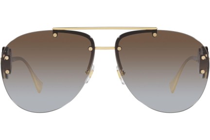 Okulary przeciwsłoneczne Versace Double Medusa Aviator VE2250 148889 Pilotki (Aviator) Złote
