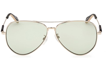 Okulary przeciwsłoneczne Adidas Originals OR0085 28N Pilotki (Aviator) Złote