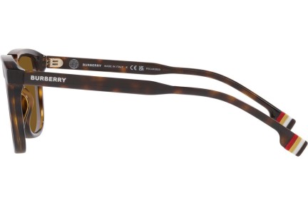 Okulary przeciwsłoneczne Burberry George BE4381U 300283 Polarized Kwadratowe Havana
