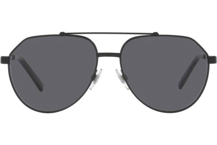Okulary przeciwsłoneczne Dolce & Gabbana DG2288 110681 Polarized Pilotki (Aviator) Czarne