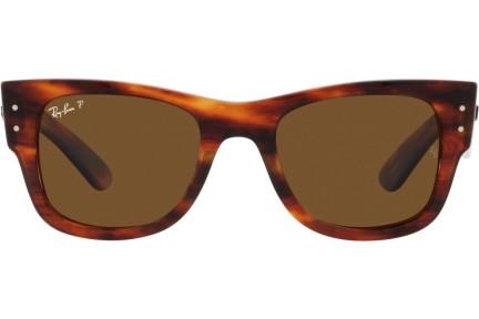 Okulary przeciwsłoneczne Ray-Ban Mega Wayfarer RB0840S 954/57 Polarized Kwadratowe Havana