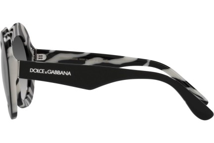 Okulary przeciwsłoneczne Dolce & Gabbana DG4418 33728G Okrągłe Czarne