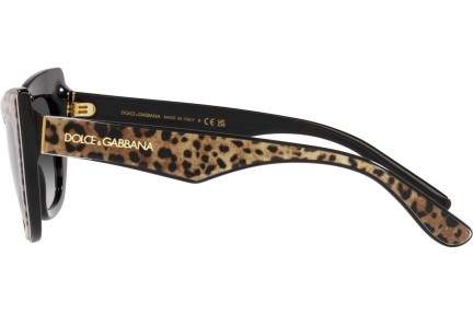 Okulary przeciwsłoneczne Dolce & Gabbana DG4417 31638G Kocie oczy Brązowe