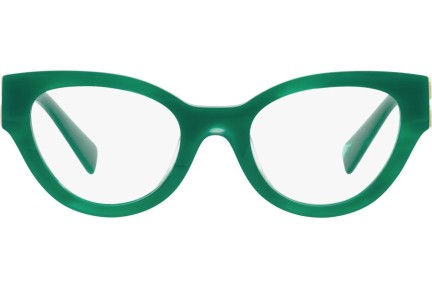 Okulary korekcyjne Miu Miu MU01VV 15H1O1 Owalne Zielone