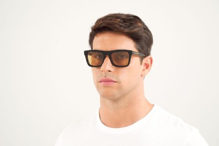 Okulary przeciwsłoneczne Alexander McQueen AM0301S 004 Kwadratowe Havana