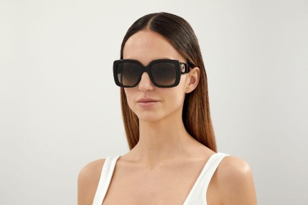 Okulary przeciwsłoneczne Gucci GG0141S 001 Oversize Czarne