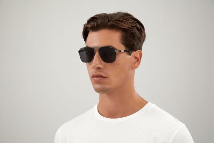 Okulary przeciwsłoneczne Gucci GG1164S 001 Pilotki (Aviator) Srebrne
