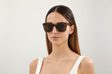 Okulary przeciwsłoneczne Gucci GG0024S 002 Kocie oczy Havana