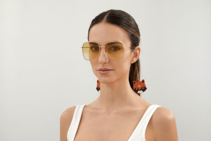Okulary przeciwsłoneczne Gucci GG1031S 005 Kwadratowe Złote