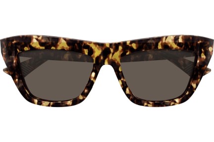 Okulary przeciwsłoneczne Bottega Veneta BV1121S 002 Kocie oczy Havana