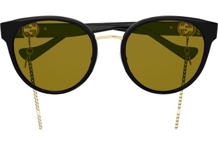Okulary przeciwsłoneczne Gucci GG1027SK 003 Okrągłe Czarne