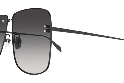 Okulary przeciwsłoneczne Alexander McQueen AM0343S 001 Oversize Srebrne