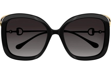 Okulary przeciwsłoneczne Gucci GG1021S 002 Kwadratowe Czarne