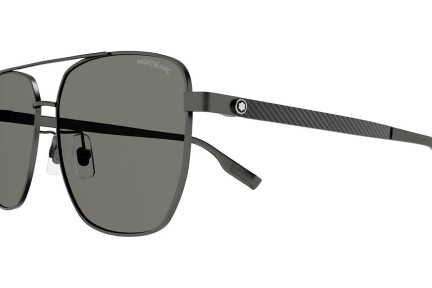 Okulary przeciwsłoneczne Mont Blanc MB0184SK 002 Kwadratowe Szare