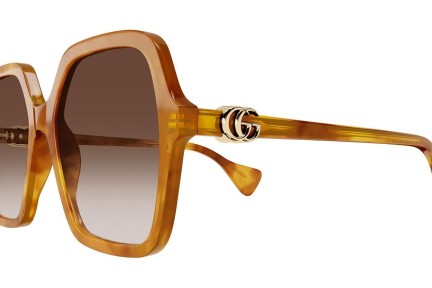 Okulary przeciwsłoneczne Gucci GG1072S 003 Kwadratowe Havana