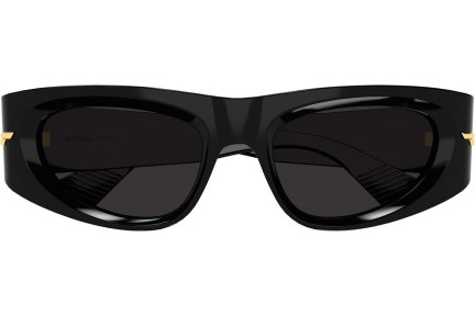Okulary przeciwsłoneczne Bottega Veneta BV1144S 001 Owalne Czarne
