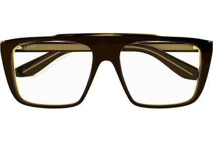 Okulary korekcyjne Gucci GG1040O 001 Flat Top Żółte