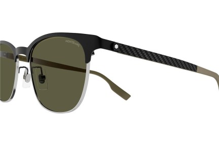 Okulary przeciwsłoneczne Mont Blanc MB0183S 004 Kwadratowe Czarne