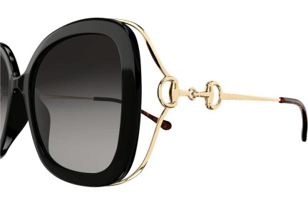 Okulary przeciwsłoneczne Gucci GG1021S 002 Kwadratowe Czarne