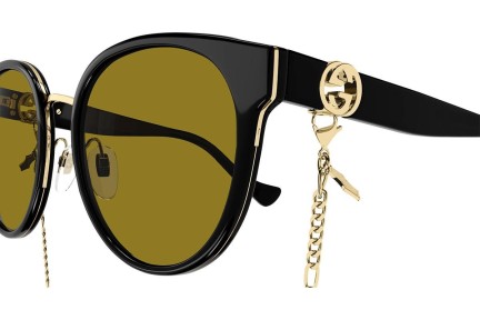 Okulary przeciwsłoneczne Gucci GG1027SK 003 Okrągłe Czarne