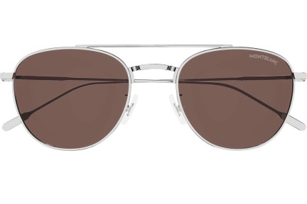 Okulary przeciwsłoneczne Mont Blanc MB0211S 006 Okrągłe Srebrne