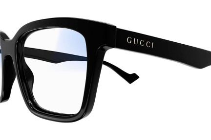 Okulary korekcyjne Gucci GG0964S 001 blue-light [non-prescription] Kwadratowe Czarne