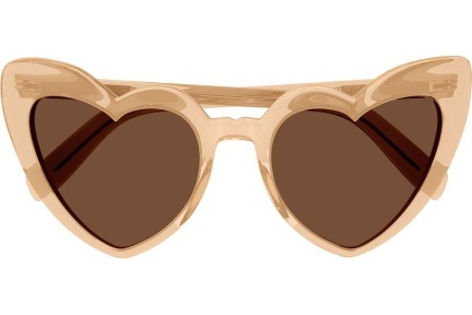 Okulary przeciwsłoneczne Saint Laurent SL181 LOULOU 020 Nieregularny Beżowe