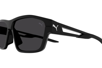 Okulary przeciwsłoneczne Puma PU0328S 001 Prostokątne Czarne